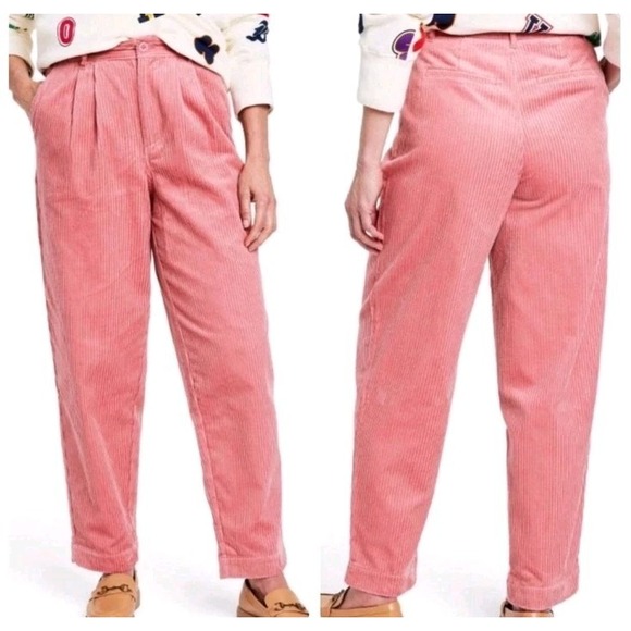 Rowing Blazers x Target Pants - Women's Rose Rowing Blazer Pleated Corduroy Straight Leg Trousers Size 8